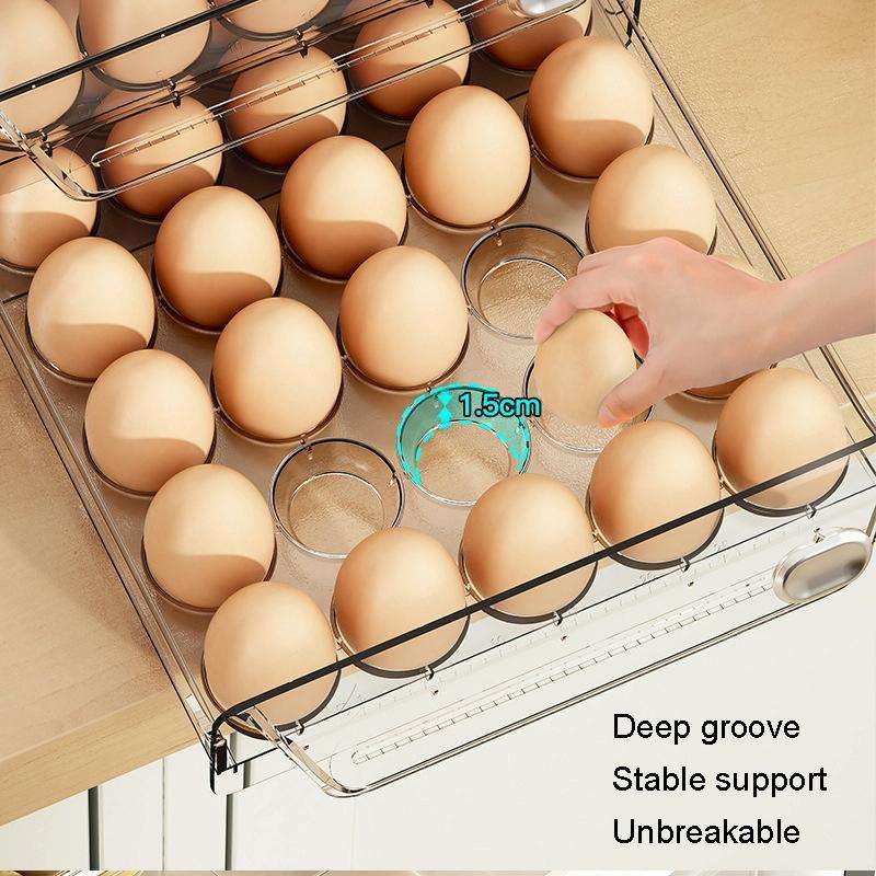 Large Double Layer 40 Grid Egg Storage Box PET Transparent Multi-Specification Egg Box