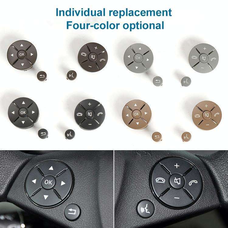 Car Left Side Steering Wheel Switch Buttons Panel for Mercedes-Benz W204 2007-2014, Left Driving(...