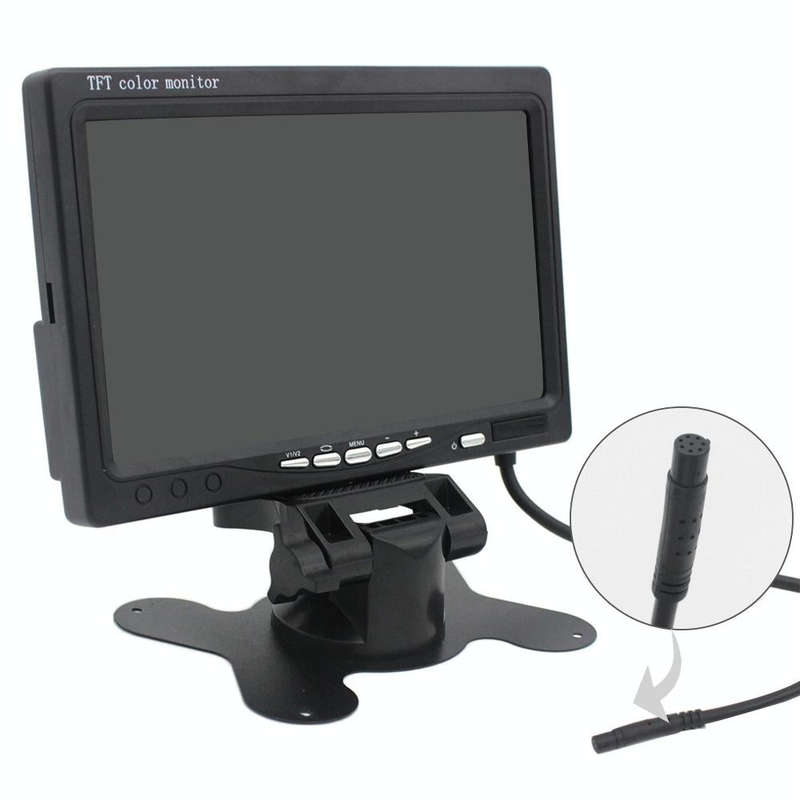7.0 inch Car Monitor / Surveillance Cameras Monitor with Adjustable Angle Holder & Remote Control...
