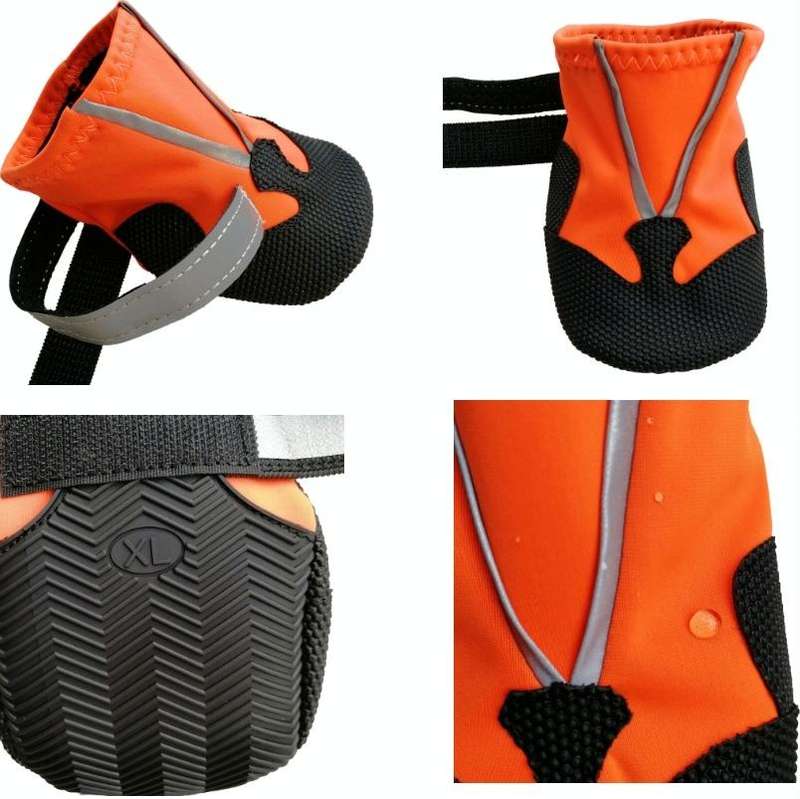 Wear-Resistant Non-Slip & Waterproof Pet Shoe Covers Medium And Large Dog Shoes(M Orange)