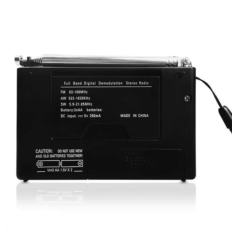 HRD-310 Portable FM AM SW Full Band Digital Demodulation Radio (Black)