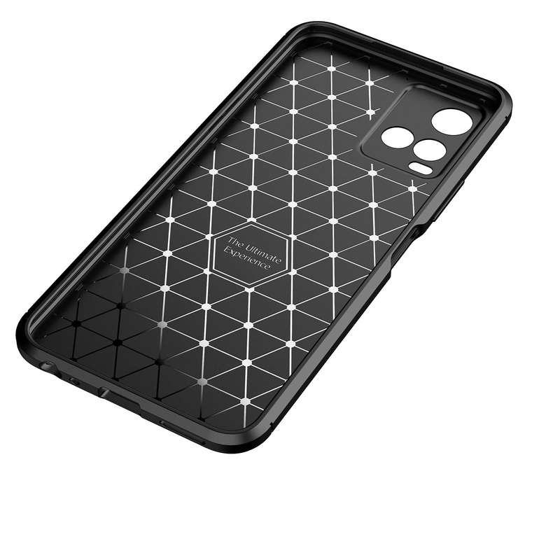 For vivo Y33S Carbon Fiber Texture Shockproof TPU Case(Blue)