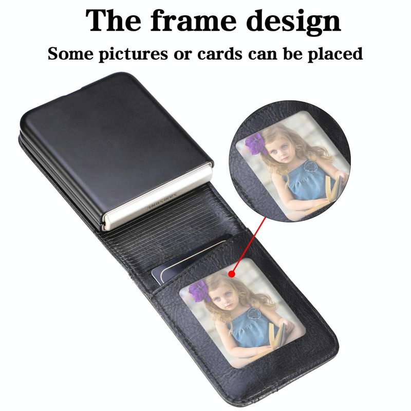 For Samsung Galaxy Z Flip4 5G Vertical Flip Card Slot Leather Phone Case(Black)