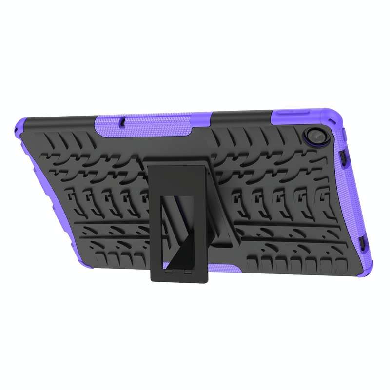 For Lenovo Tab M10 Plus 10.6 3rd Gen 2022 Tire Texture TPU+PC Shockproof Case with Holder(Purple)