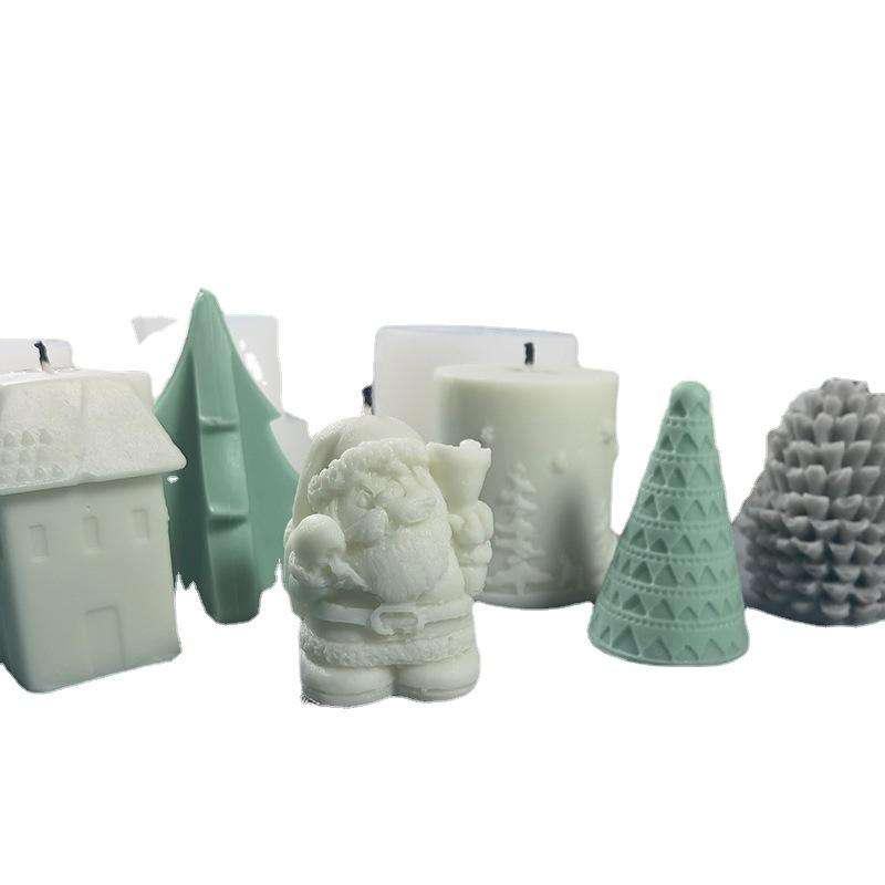 DIY Christmas Candle Aromatherapy Gypsum Silicone Mold, Shape: Origami Christmas Tree