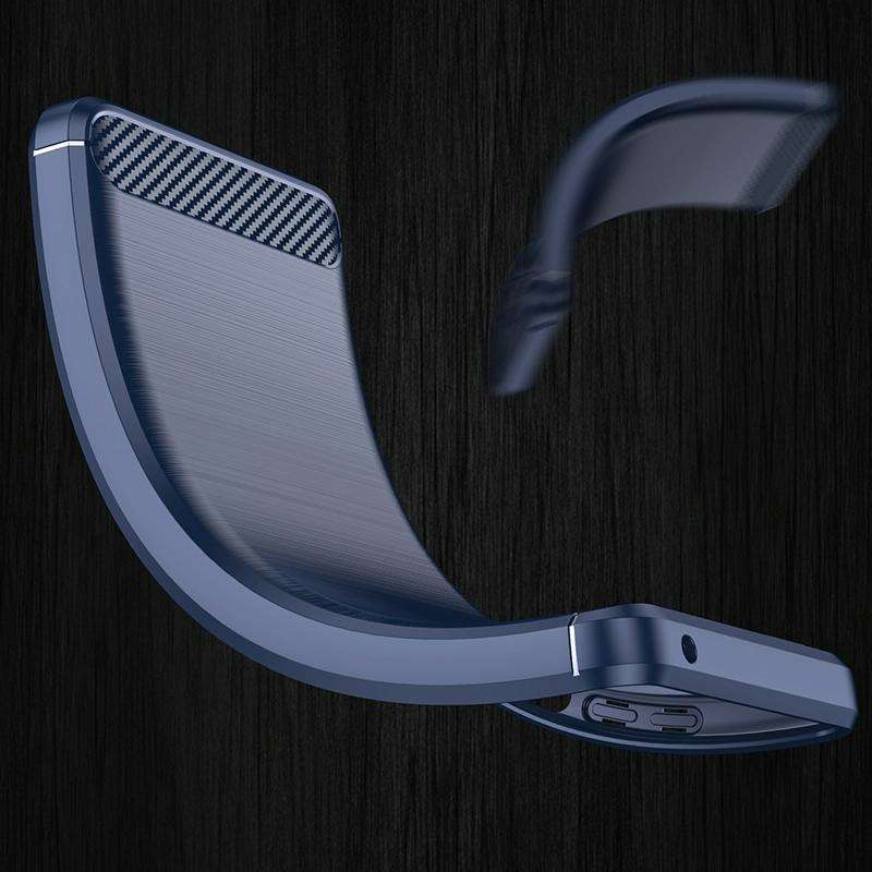 For Xiaomi Redmi 10C Brushed Texture Carbon Fiber TPU Case(Navy Blue)