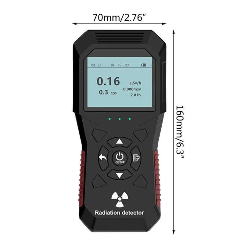 FY803 X-Ray Radiation Meter Alpha Beta Gamma Humidity Nuclear Radiation Detector Rechargeable Rea...