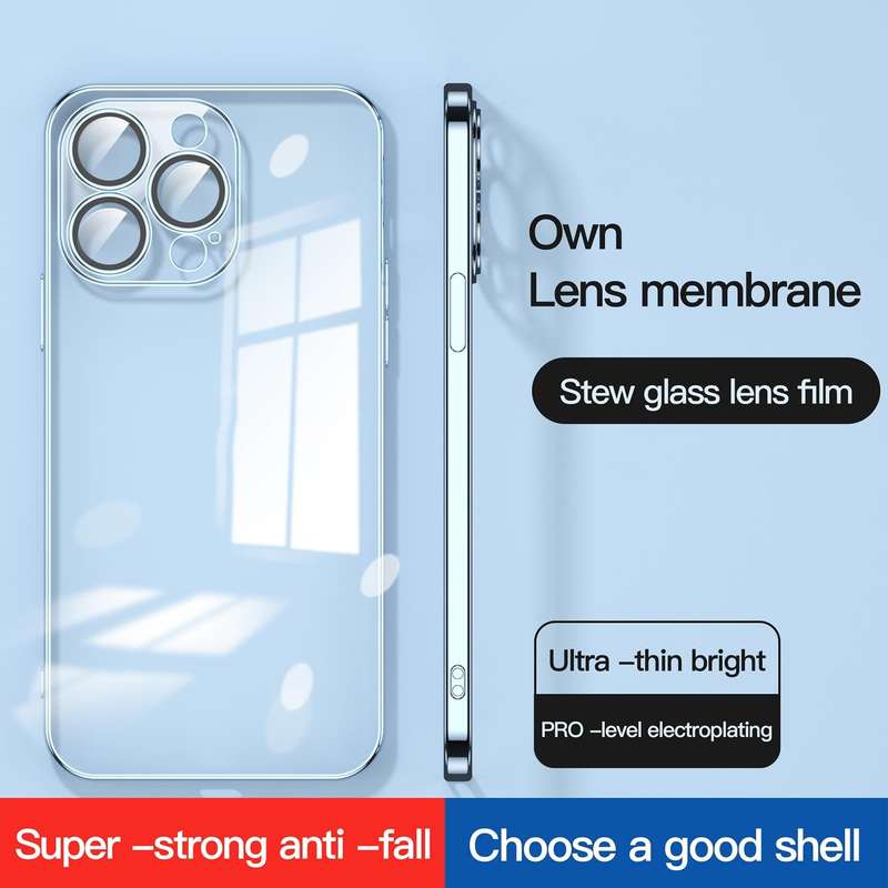 For iPhone 13 Pro Dustproof Glass Lens Protection Electroplating Phone Case(Gold)