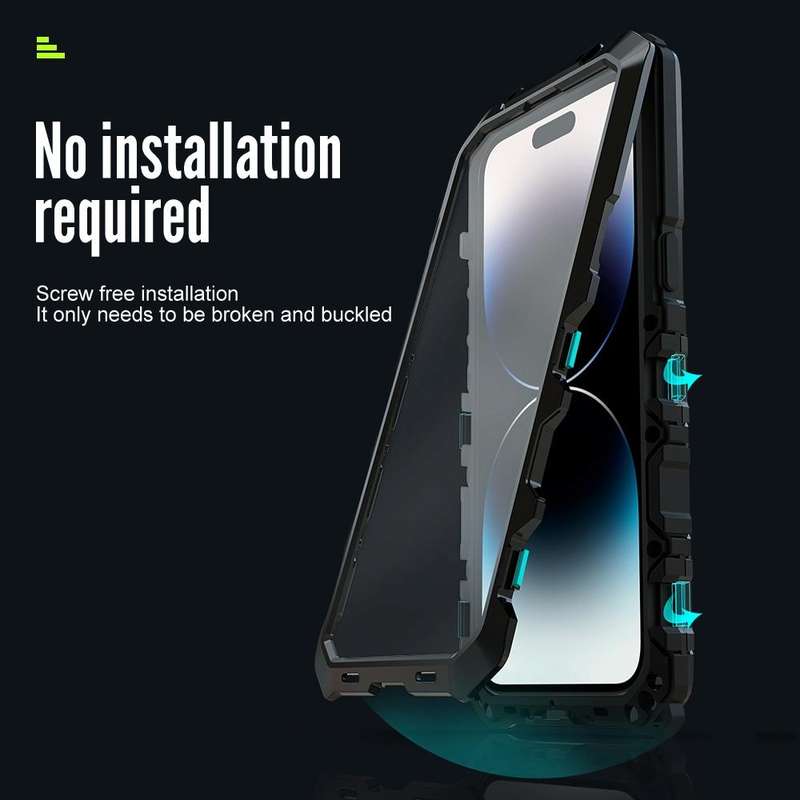 For iPhone 14 Pro Max R-JUST Life Waterproof Dustproof Shockproof Phone Case(Black)