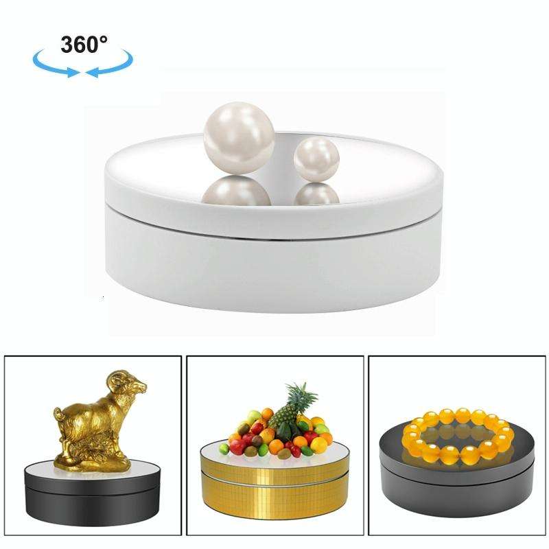 12cm 360 Degree Rotating Turntable Mirror Electric Display Stand Video Shooting Props Turntable, ...