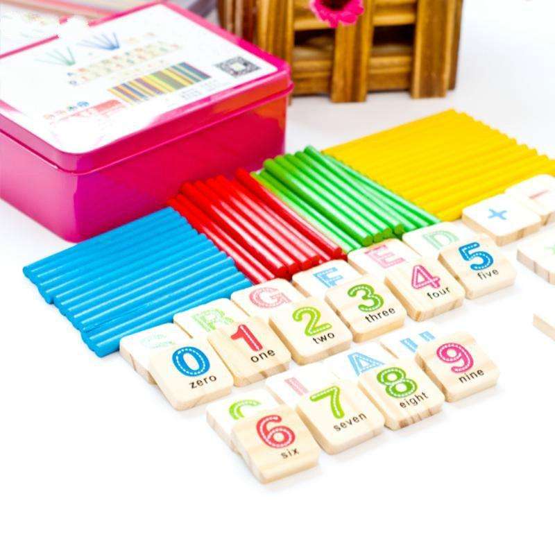 Montessori Early Learning Math Tools Digital Stick Children Kindergarten Teaching Aids(Upgrade)