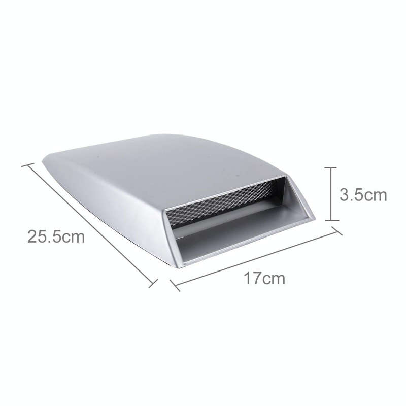 Car Turbo Style Air Intake Bonnet Scoop for Car Decoration(Grey)