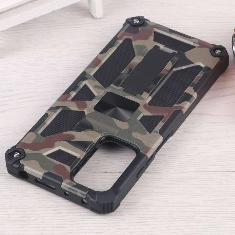 For Xiaomi Redmi Note 11 Pro 4G / 5G Global Camouflage Armor Kickstand TPU + PC Magnetic Phone Ca...