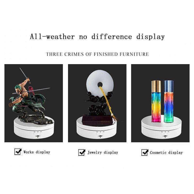 13.8cm USB Charging Smart 360 Degree Rotating Turntable Display Stand Video Shooting Props Turnta...