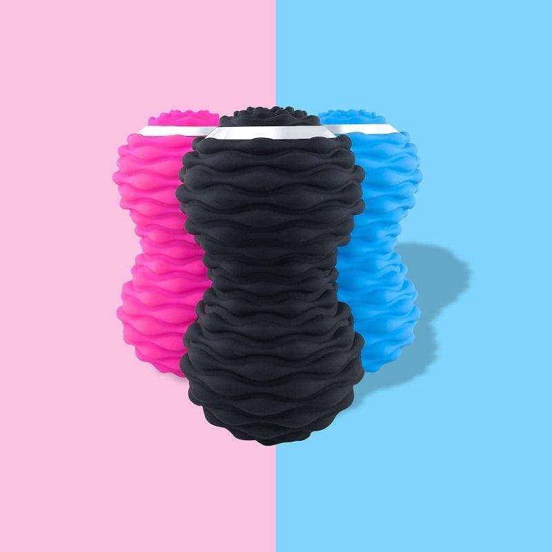 Massage Fitness Electric Silicone Massage Ball Muscle Relaxation Fascia Ball Peanut Shape Yoga Ba...