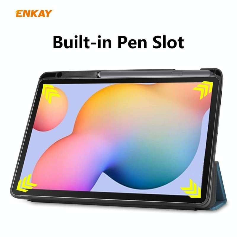 For Samsung Galaxy Tab S6 Lite P610 / P615 / Tab S6 Lite 2022 / P613 / P619 ENKAY Leather Smart T...