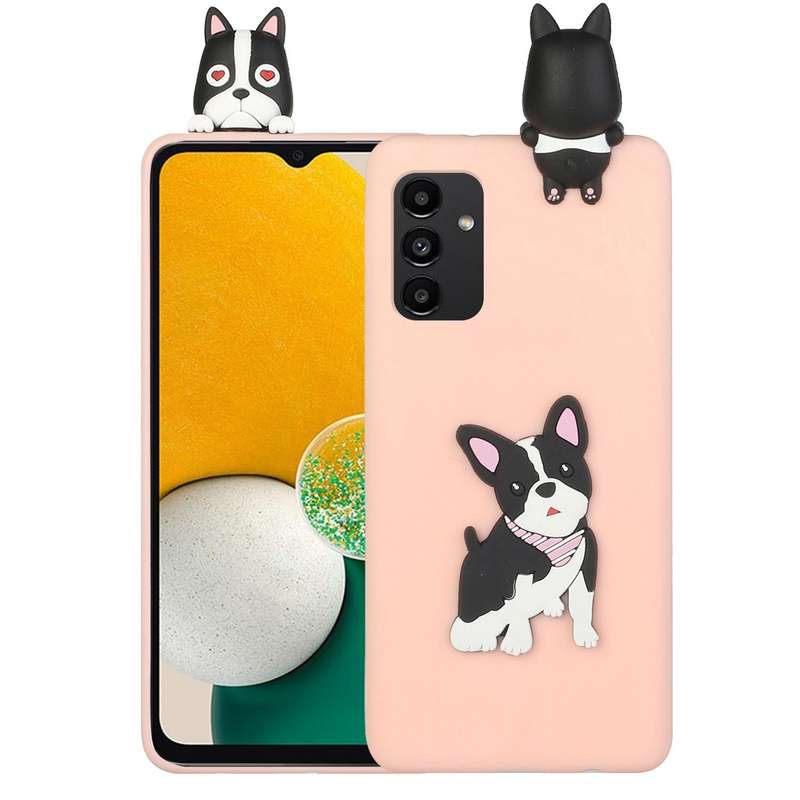 For Samsung Galaxy A34 5G 3D Lying Cartoon TPU Shockproof Phone Case(Cute Dog)