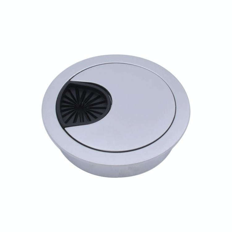 2 PCS Desk Computer Desktop Zinc Alloy Round Threading Box Hole Cover, Hole Diameter: 60mm (Matte...