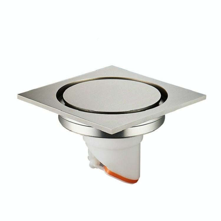 Kitchen Toilet Sewer Deodorant Anti-flooding Anti-odor Invisible Floor Drain(Brushed Silver)