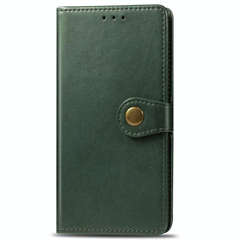 For Xiaomi Redmi 8 Retro Solid Color Leather Buckle Phone Case with Lanyard & Photo Frame & Card ...