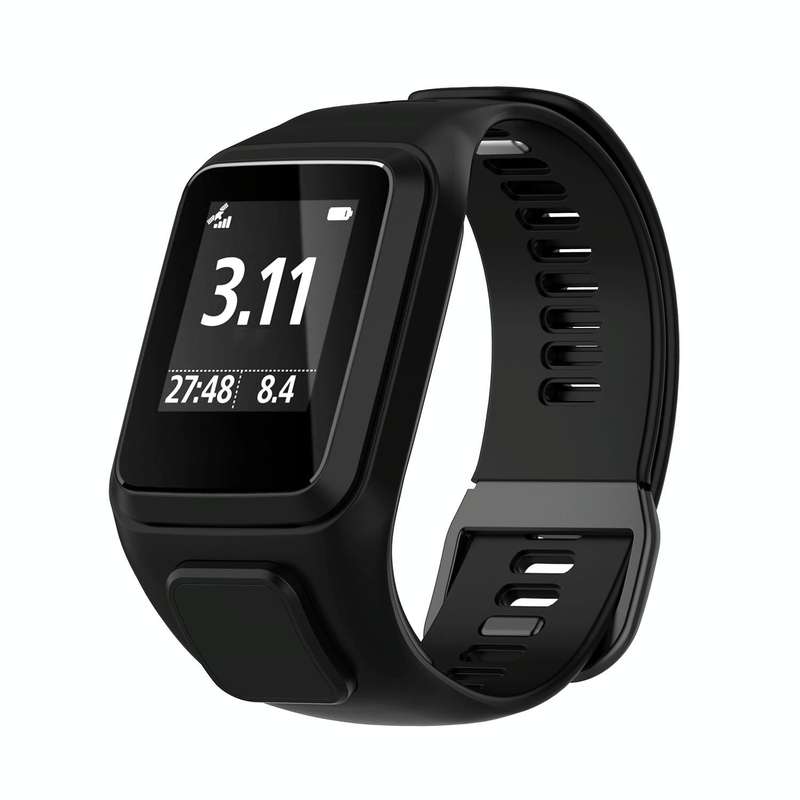 For Tomtom 4 Silicone Watch Band(Black)