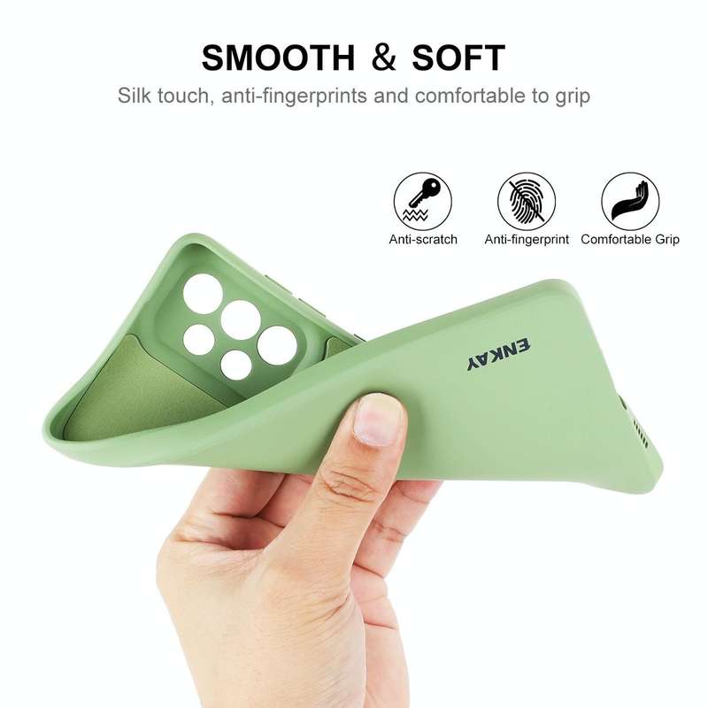 For Samsung Galaxy A73 5G ENKAY Liquid Silicone Soft Shockproof Phone Case(Dark Green)