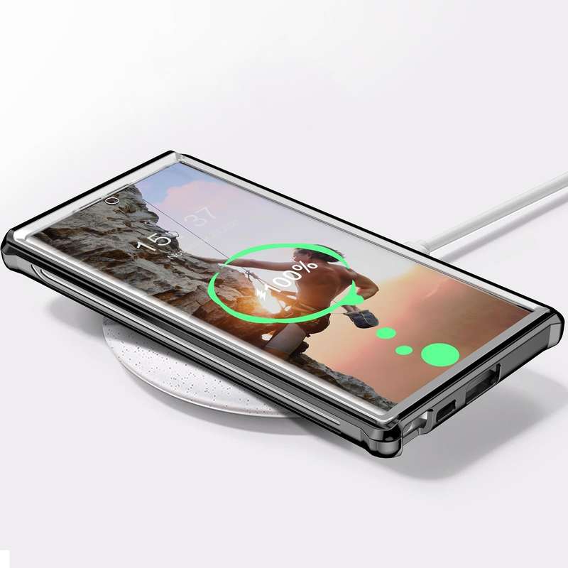 For Samsung Galaxy S22 Ultra 5G RedPepper Transparent Dot Shockproof Waterproof PC + TPU Phone Ca...