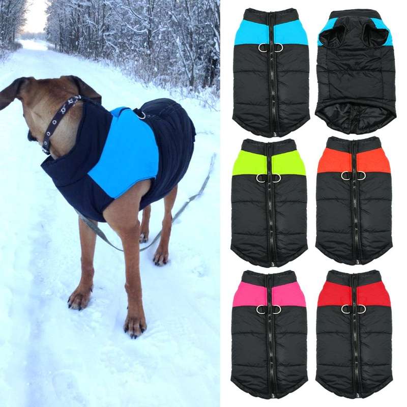 Waterproof Pet Dog Puppy Vest Jacket Chihuahua Clothing Warm Winter Dog Clothes Coat, Size:S(Blue)