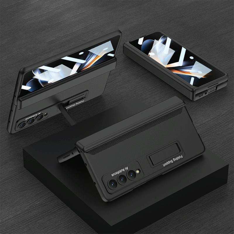 For Samsung Galaxy Z Fold4 GKK Integrated Magnetic Hinge Folding Phone Case(Black)