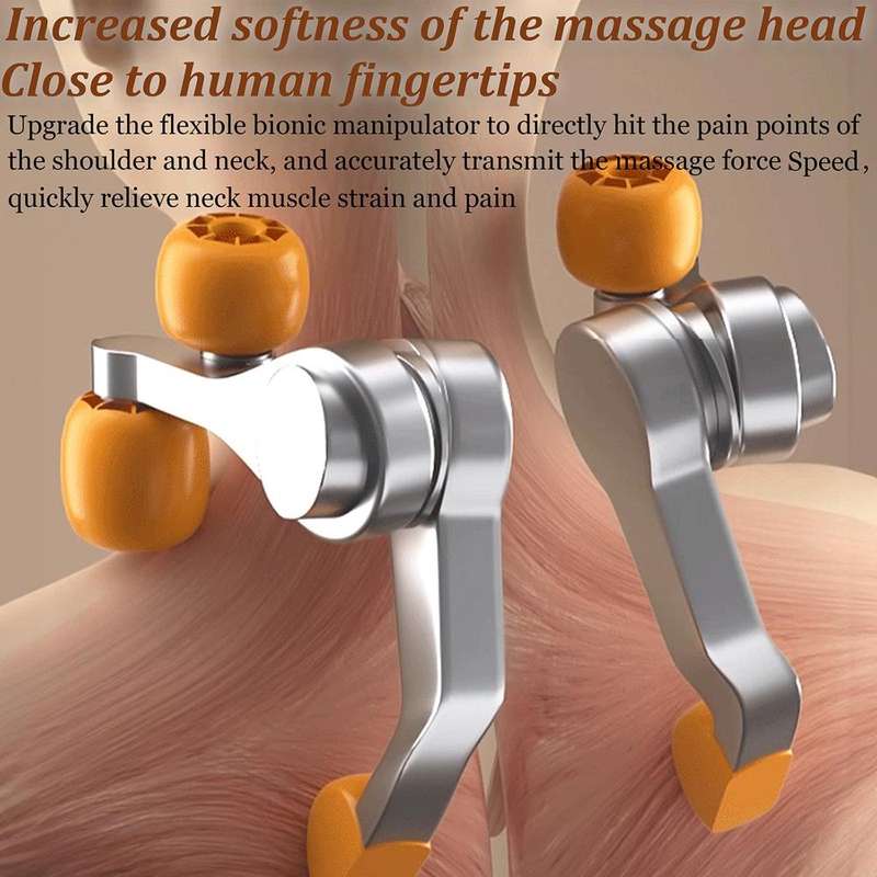 Electric Neck And Shoulder Massager Shiatsu Back Neck Massager With Heat(Gray)