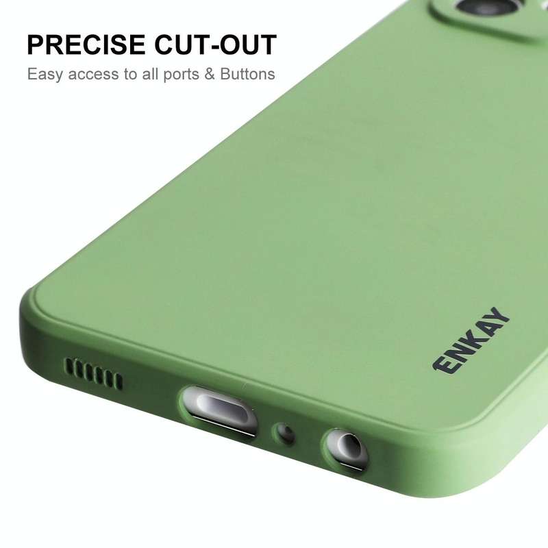For Samsung Galaxy A23 ENKAY Liquid Silicone Soft Shockproof Phone Case(Light Green)