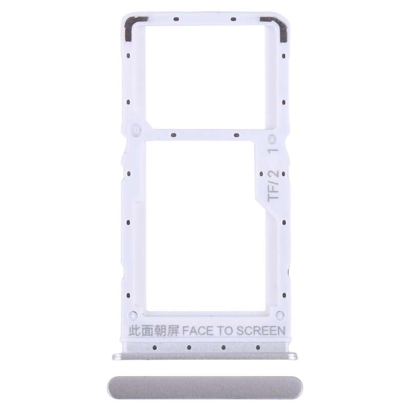 For Xiaomi Redmi Note 12 5G SIM Card Tray + SIM / Micro SD Card Tray (Silver)