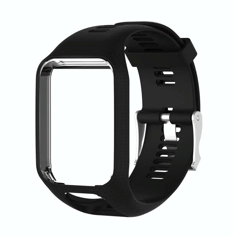 Silicone Sport Watch Band for Tomtom Runner 2/3 Series (Black)