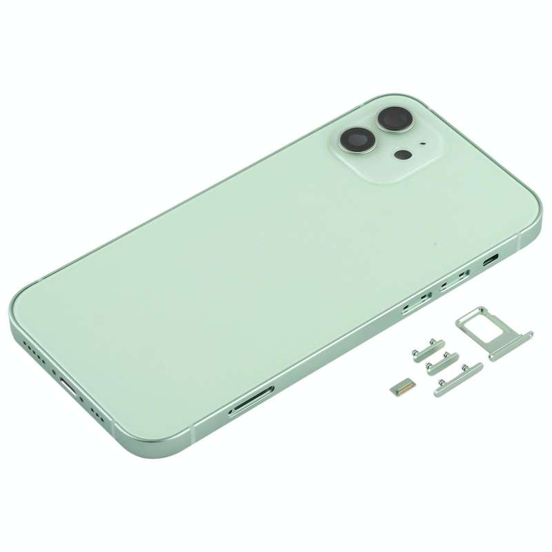 Back Housing Cover with SIM Card Tray & Side  Keys & Camera Lens for iPhone 12(Green)