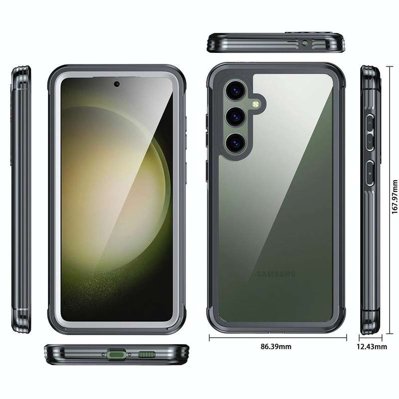 For Samsung Galaxy S23 FE 5G Life Waterproof Rugged Phone Case(Black)