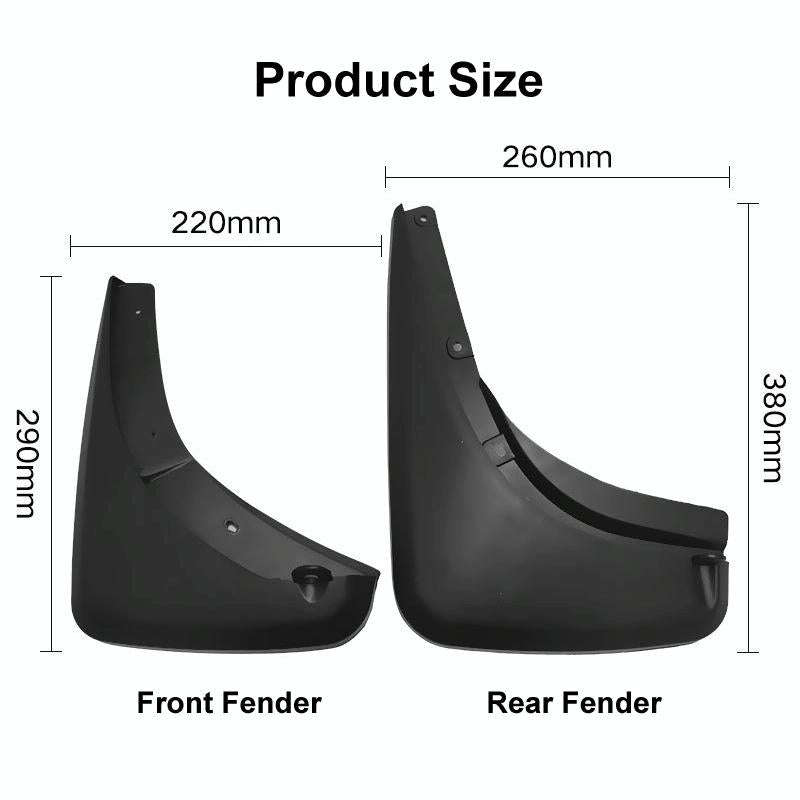 For Jeep Renegade 2015-2021 4pcs/Set Car Auto Soft Plastic Splash Flaps Fender Guard