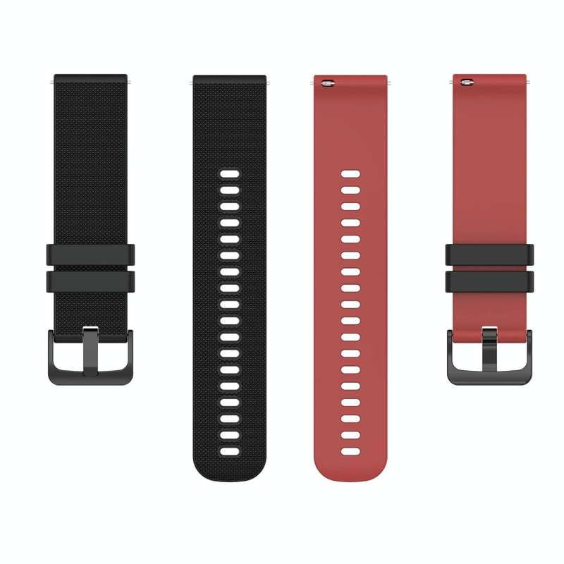 For Garmin Forerunner 245 Music 20mm Checkered Two-Color Silicone Watch Band(Amy Green+Black)