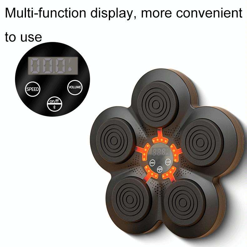 LED Light Smart Bluetooth Music Boxing Machine Home Punch-free Wall-mounted Electronic Boxer with...