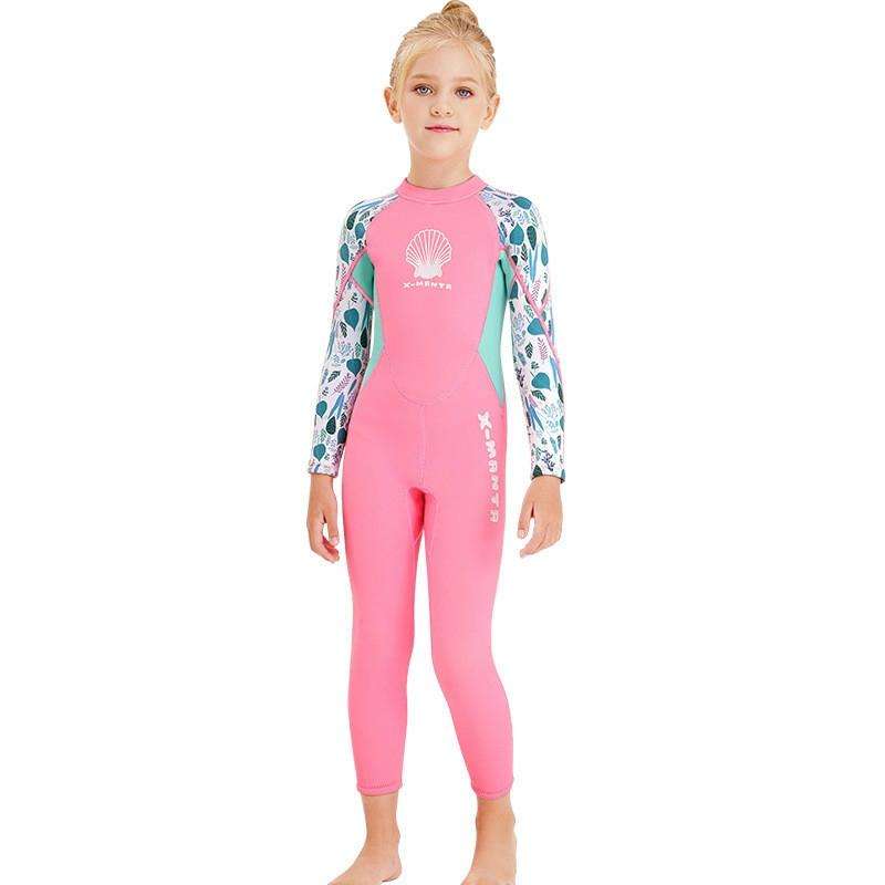 DIVE & SAIL M150556K Shell Pattern Children Diving Suit One-piece Swimsuit Snorkeling Surfing Ant...