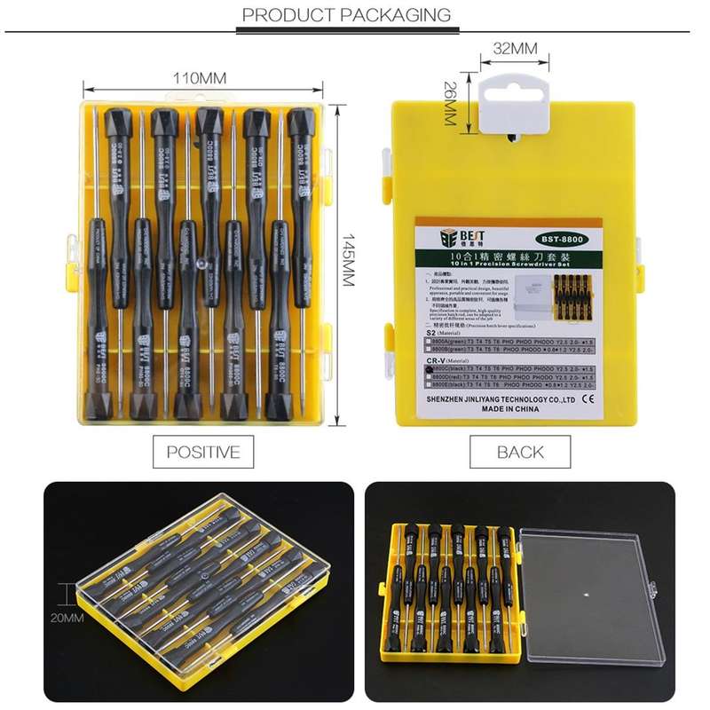 10 in 1 BEST BST-8800C Repair Tool Precision Screwdriver Set