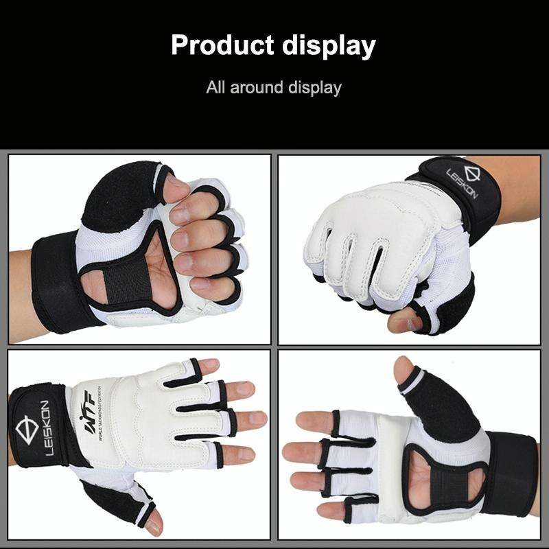 Half Fingers Adults Sandbag Training Boxing Gloves PU Leather Fitness Sparring Taekwondo Gloves, ...