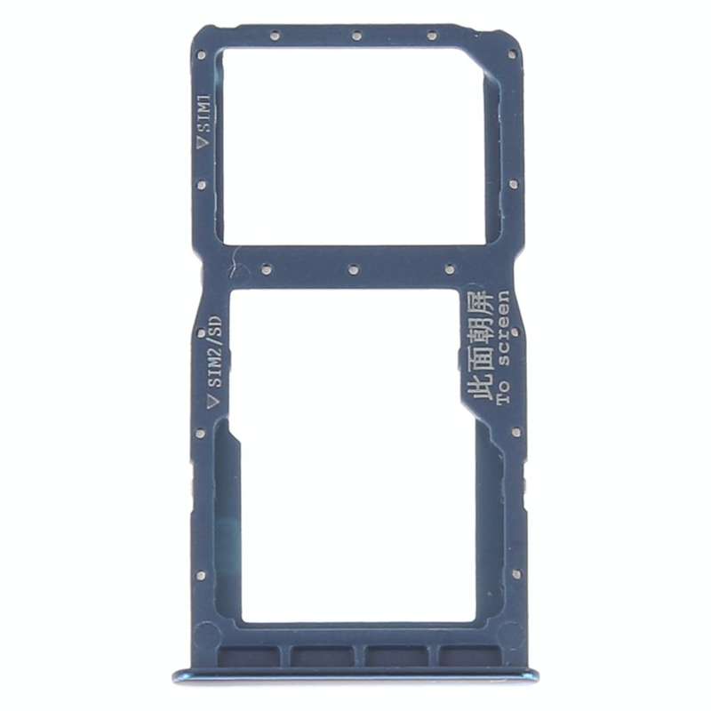 SIM Card Tray +  SIM Card Tray / Micro SD Card for Huawei P30 Lite(Blue)