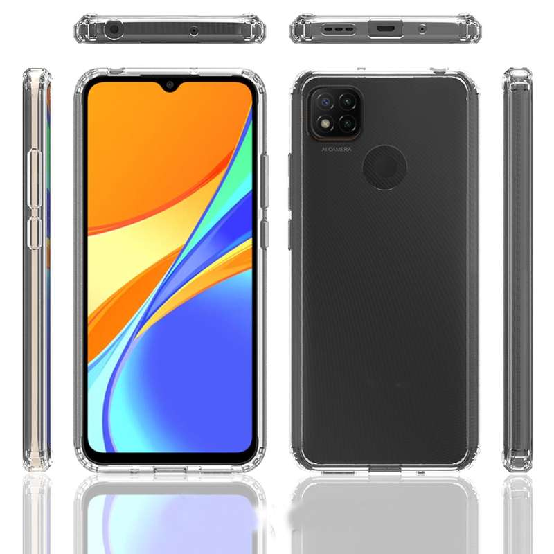 For Xiaomi Redmi 10A Scratchproof TPU + Acrylic Protective Phone Case(Black)