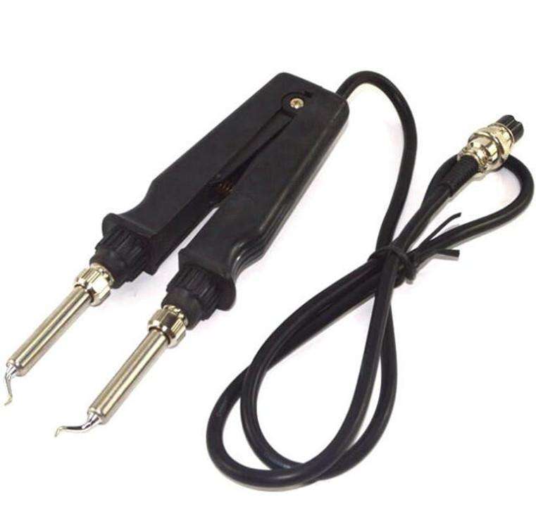 Double Soldering Iron Tweezers 902 Handle Pliers Electric Soldering Iron Clip Soldering Station A...