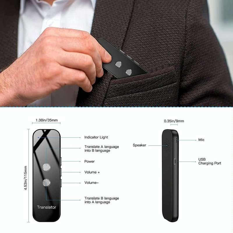 G6 Portable Instant Real Time Voice Translator Multi Language Voice Personal Travel Assistant Tra...