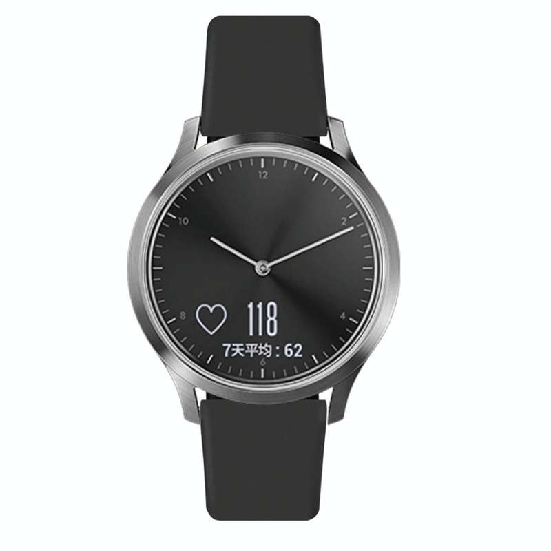 For Garmin Vivoactive 3 / Vivomove HR Solid Color Reverse Buckle Silicone Watch Band, Size: Large...