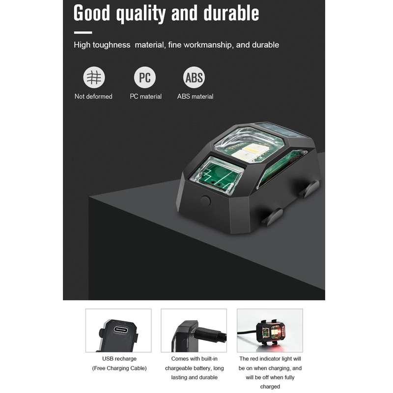 STARTRC 1109184 Drone Universal Rechargeable Colorful Strobe Signal Arm Lights for DJI FPV / Mini...