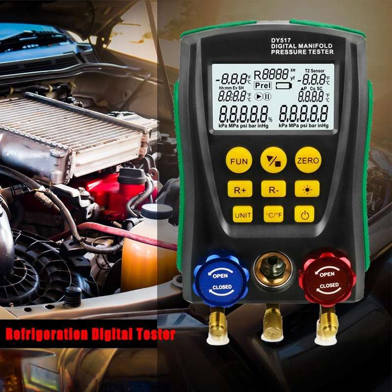 DUOYI DY517A Car Air Conditioning Diagnostic Instrument Temperature Monitor Fluoride Meter