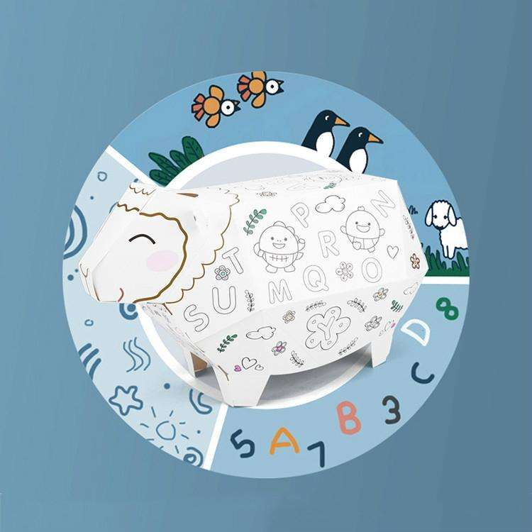 3D Graffiti Assembling DIY Manual Folding Paperboard Children Educational Toys(Mini Circus)