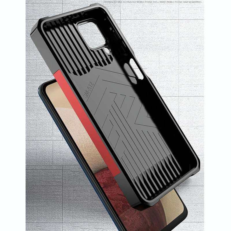 For Samsung Galaxy A12 Sliding Camera Cover Design PC + TPU Shockproof Case with Ring Holder & Ca...